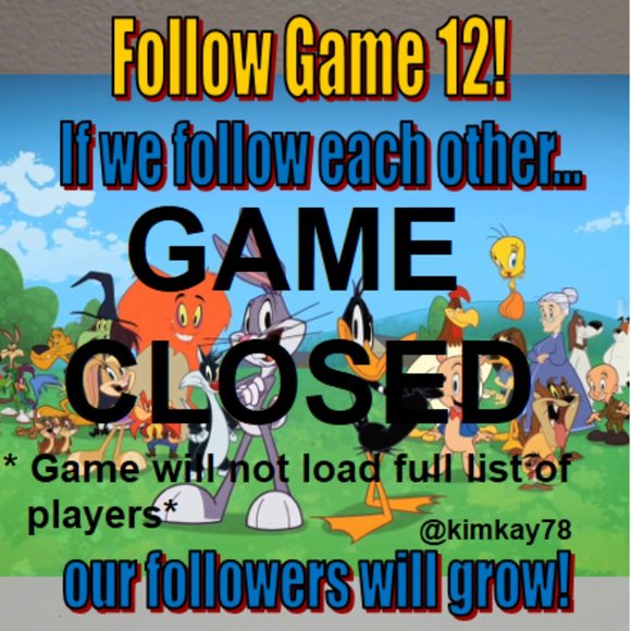 Follow Game Other - *GAME CLOSED* Will Not Load Full List Of Players